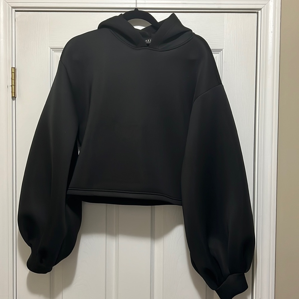 Balloon sleeve hoodie